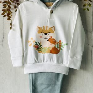 Chándal niño bicolor con capucha