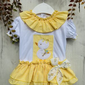 Conjunto vichy amarillo niña