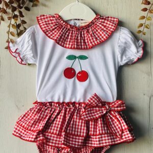 conjunto vichy cerezas