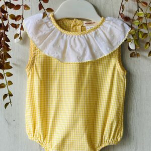 Pelele vichy amarillo