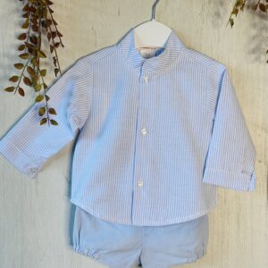 conjunto niño lista azul