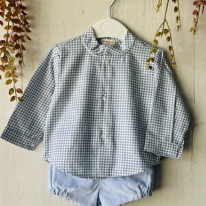 conjunto niño vichy celeste